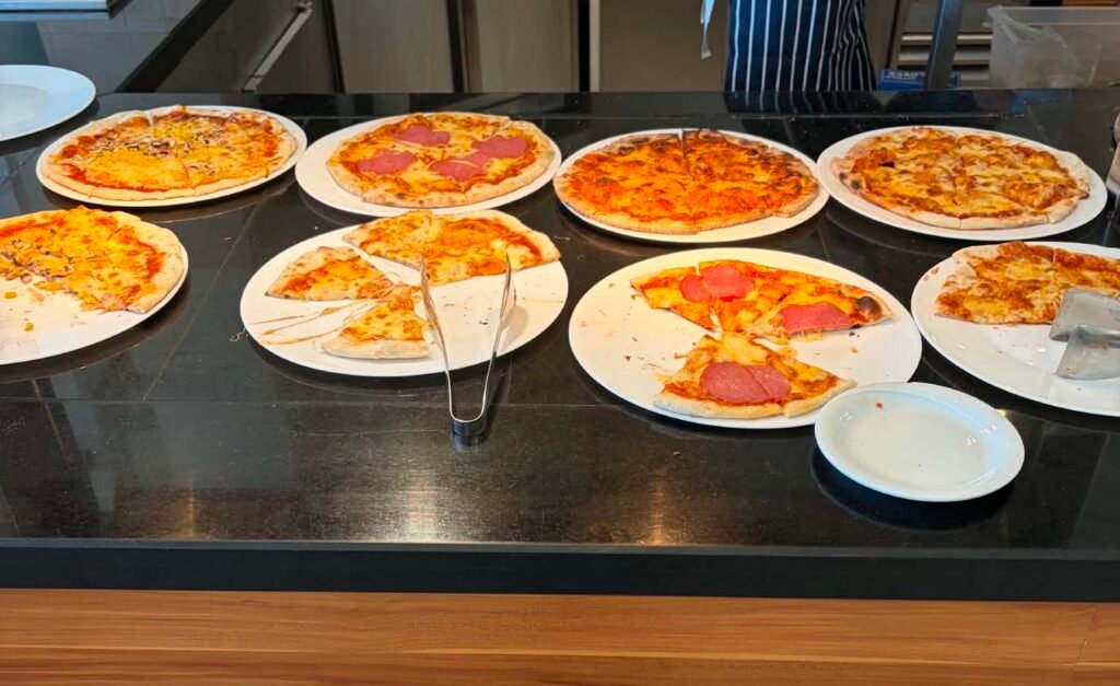 Delicious pizza at DIT Evrika Beach Club in Sunny Beach, Bulgaria