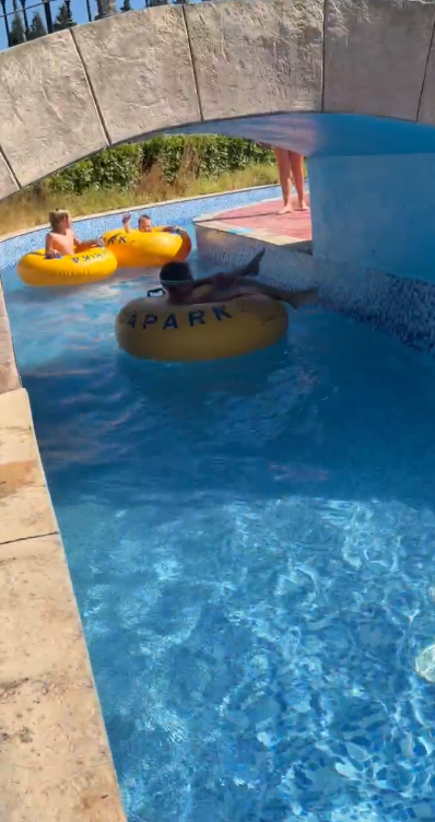Lazy river at the waterpark at DIT Evrika Beach Club Hotel in Sunny Beach, Bulgaria