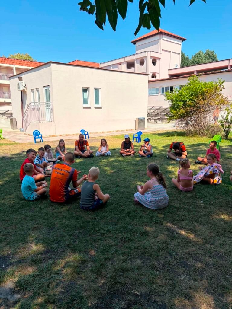 Kids have fun in the Kid`s Club at DIT Evrika Beach Club Hotel